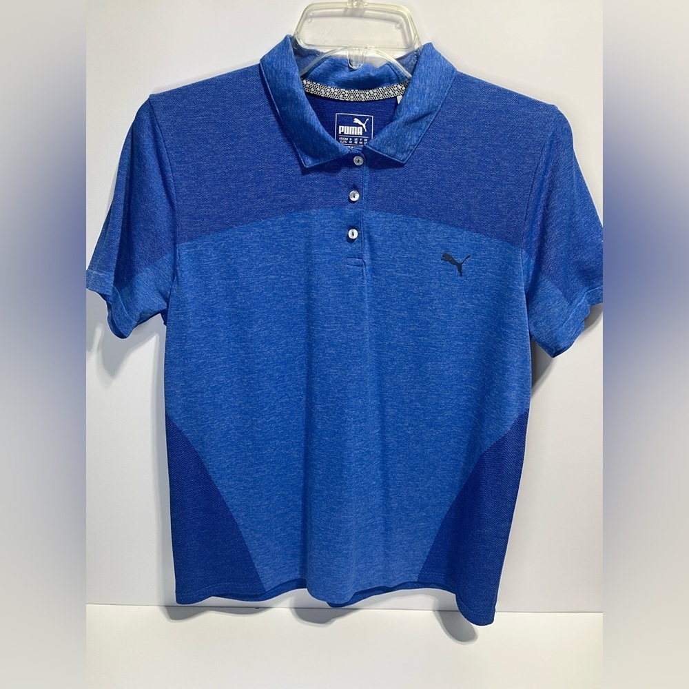 Puma Women's XL Dual-Tone Blue Polo Golf Short Sleeve Shirt